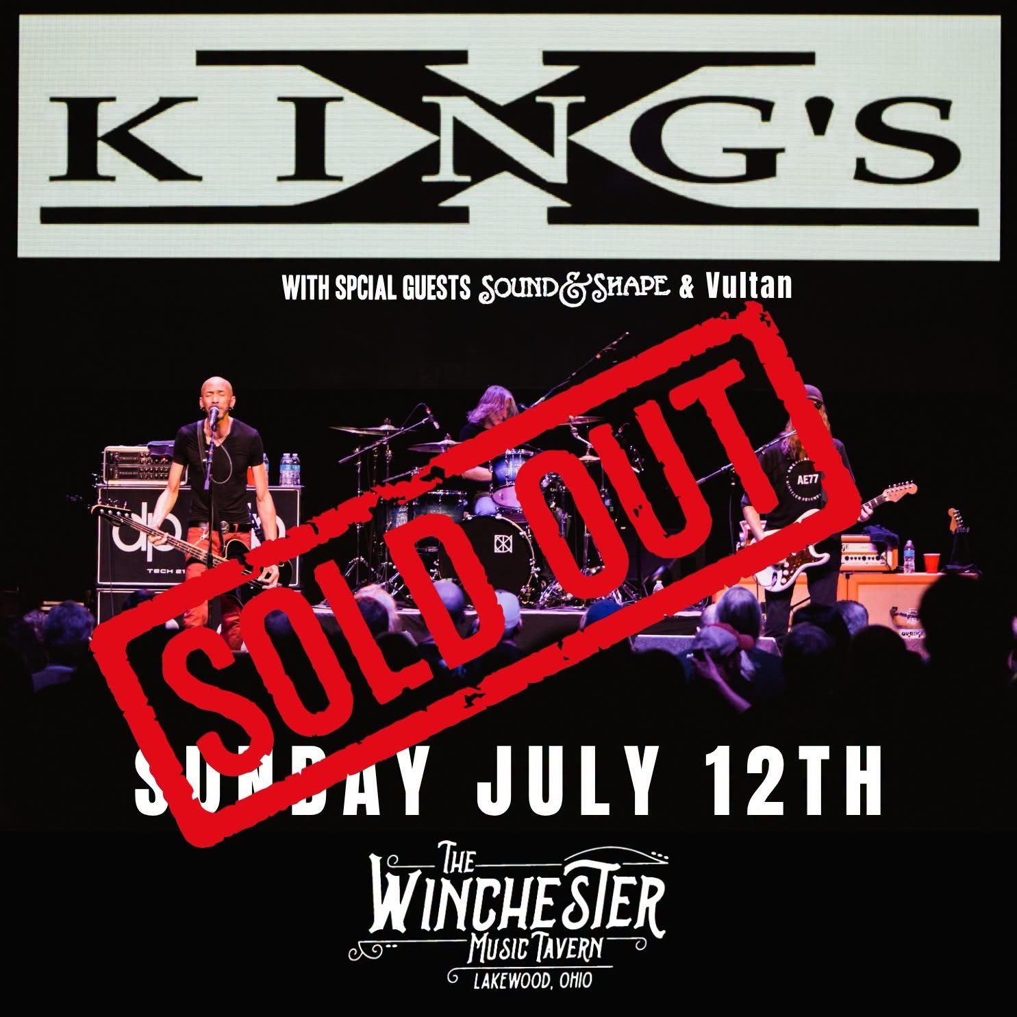 King’s X with Cleveland’s VULTAN to rock The Winchester 7/12